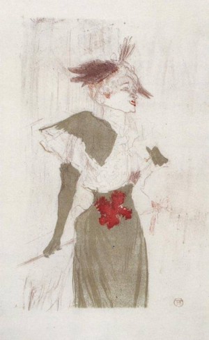 Oil toulouse lautrec, henri de Painting - Mademoiselle Marcelle Lender Standing 1895 by Toulouse Lautrec, Henri de