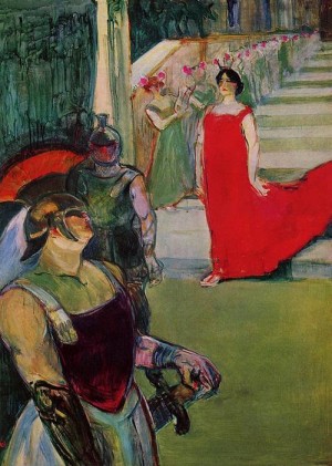 Oil toulouse lautrec, henri de Painting - Messaline 1900-1901 by Toulouse Lautrec, Henri de