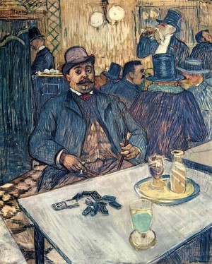 Oil toulouse lautrec, henri de Painting - Monsieur Boleau in a Cafe 1893 by Toulouse Lautrec, Henri de