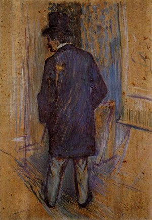 Oil toulouse lautrec, henri de Painting - Monsieur Louis Pascal from the Rear 1893 by Toulouse Lautrec, Henri de