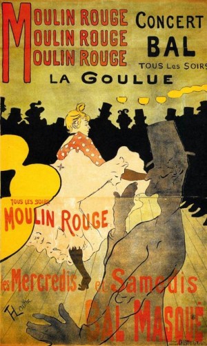 Oil toulouse lautrec, henri de Painting - Moulin Rouge 1891 by Toulouse Lautrec, Henri de