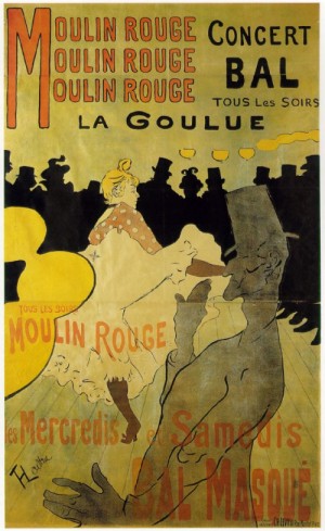 Oil toulouse lautrec, henri de Painting - Moulin Rouge, La Goulue   1891 by Toulouse Lautrec, Henri de