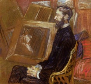 Oil toulouse lautrec, henri de Painting - Portrait of Georges-Henri Manuel 1891 by Toulouse Lautrec, Henri de