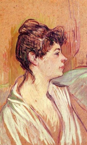 Oil toulouse lautrec, henri de Painting - Portrait of Marcelle 1893-1894 by Toulouse Lautrec, Henri de