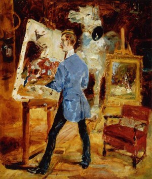 Oil toulouse lautrec, henri de Painting - Princeteau in His Studio 1881 by Toulouse Lautrec, Henri de