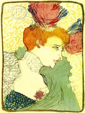 Oil toulouse lautrec, henri de Painting - The Actress Marcelle Lender 1895 by Toulouse Lautrec, Henri de