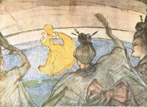 Oil toulouse lautrec, henri de Painting - The Ballet Papa Chrysanthemem 1892 by Toulouse Lautrec, Henri de