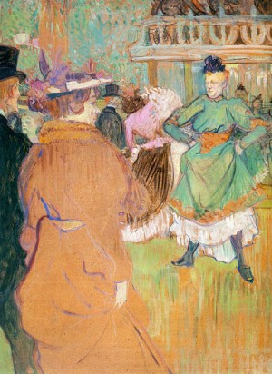 Oil the Painting - The Beginning of the Quadrille at the Moulin Rouge, 1892 by Toulouse Lautrec, Henri de