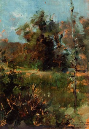 Oil toulouse lautrec, henri de Painting - The Clearing by Toulouse Lautrec, Henri de