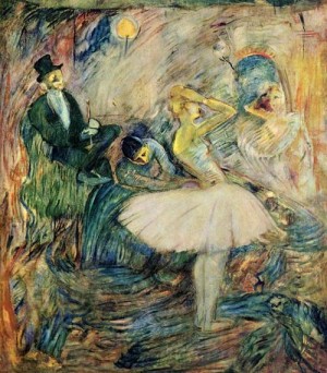 Oil toulouse lautrec, henri de Painting - The Dancer in Her Dressing Room 1885 by Toulouse Lautrec, Henri de