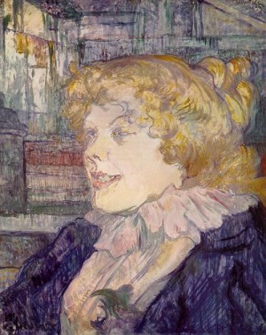 Oil the Painting - The English Girl from the Star Le Havre 1899 by Toulouse Lautrec, Henri de