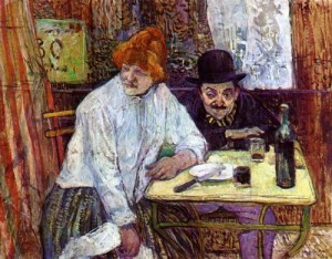 Oil toulouse lautrec, henri de Painting - The Last Crunbs (aka A la Mie) 1891 by Toulouse Lautrec, Henri de