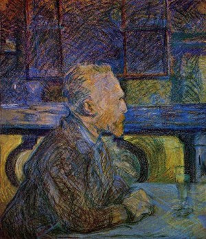 Oil van gogh Painting - Vincent van Gogh 1887 by Toulouse Lautrec, Henri de