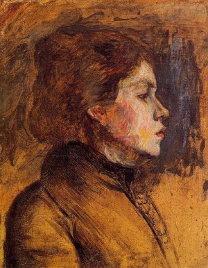  Photograph - Woman's Head 1899 by Toulouse Lautrec, Henri de
