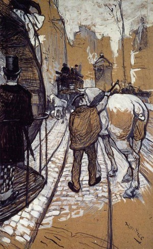  Photograph - Workers for the Bus Company 1888 by Toulouse Lautrec, Henri de