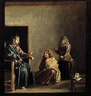  Photograph - Christ in the House of Martha and Mary (detail)   c. 1620 by Velazquez, Diego