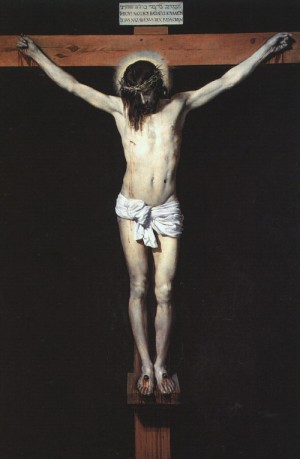 Oil the Painting - Christ on the Cross    1632 by Velazquez, Diego
