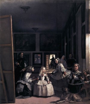 Oil the Painting - Las Meninas or The Family of Philip IV    1656-57 by Velazquez, Diego