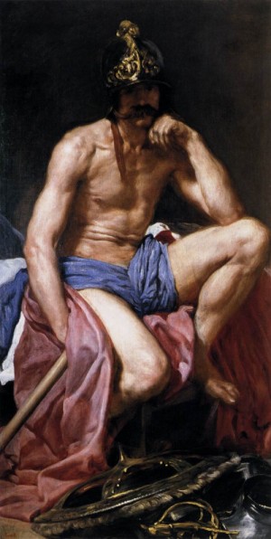 Oil velazquez, diego Painting - Mars, God of War    c. 1640 by Velazquez, Diego