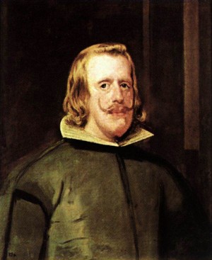 Oil people Painting - Philip IV    c. 1655 by Velazquez, Diego