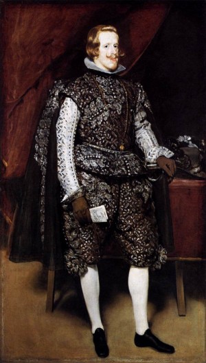 Oil velazquez, diego Painting - Philip IV in Brown and Silver    1631-32 by Velazquez, Diego