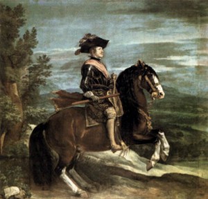 Oil velazquez, diego Painting - Philip IV on Horseback    1634-35 by Velazquez, Diego