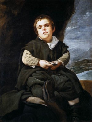  Photograph - The Dwarf Francisco Lezcano, Called 'El Niono de Vallecas 1643-45 by Velazquez, Diego