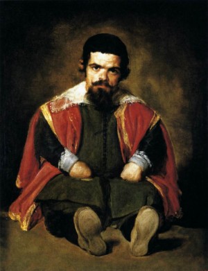 Oil velazquez, diego Painting - The Dwarf Sebastian de Morra    c. 1645 by Velazquez, Diego