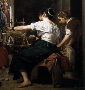  Photograph - The Fable of Arachne (detail)   c. 1657 by Velazquez, Diego