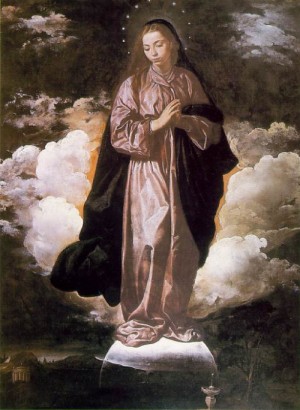 Oil the Painting - The Immaculate Conception     c. 1618 by Velazquez, Diego