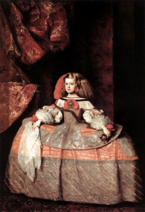 Oil the Painting - The Infanta Don Margarita de Austria    c. 1660 by Velazquez, Diego