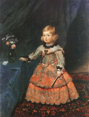 Oil the Painting - The Infanta Margarita, 1653 by Velazquez, Diego