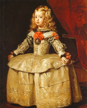 Oil the Painting - The Infanta Margarita, 1656 by Velazquez, Diego
