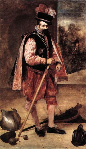 Oil the Painting - The Jester Known as Don Juan de Austria    1632-35 by Velazquez, Diego