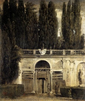 Oil velazquez, diego Painting - Villa Medici, Grotto-Loggia Facade    1630 by Velazquez, Diego