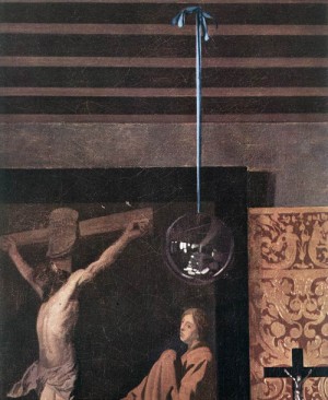 Oil the Painting - The Allegory of Faith (detail)    1671-74 by Vermeer Van delft, Jan