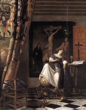 Oil the Painting - The Allegory of the Faith     1671-74 by Vermeer Van delft, Jan