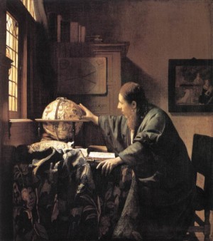 Oil the Painting - The Astronomer     c. 1668 by Vermeer Van delft, Jan