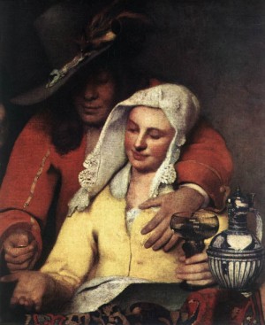  Photograph - The Procuress (detail)    1656 by Vermeer Van delft, Jan