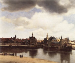 Oil vermeer van delft, jan Painting - View of Delft     1659-60 by Vermeer Van delft, Jan