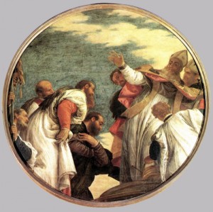 Oil veronese, paolo Painting - 0The People of Myra Welcoming St. Nicholas    c. 1582 by Veronese, Paolo