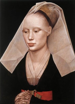 Oil people Painting - Portrait of a Lady   c. 1455 by Weyden, Rogier van der