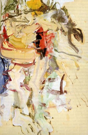 Oil abstract Painting - Two Figures. 1967 by Willem de Kooning