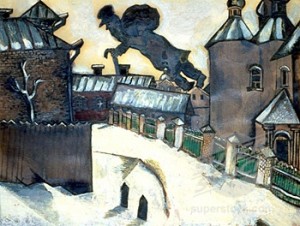  Photograph - Above Vitebsk 1914 by Chagall Marc