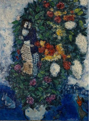 Oil chagall marc Painting - Bouquet de Fleurs (1937) by Chagall Marc