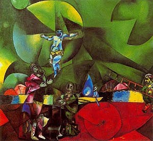 Oil chagall marc Painting - Calvary 1912 by Chagall Marc