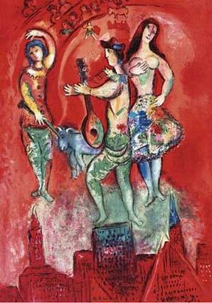 Oil abstract Painting - Carmen by Chagall Marc