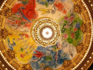 Oil abstract Painting - Ceiling of the Paris Opera House ,1964 by Chagall Marc