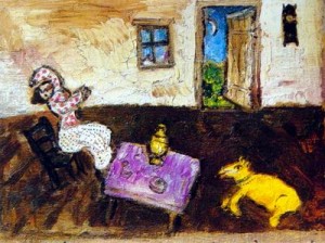 Oil chagall marc Painting - CG-120-2 by Chagall Marc