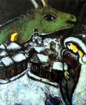 Oil chagall marc Painting - CG-195 by Chagall Marc